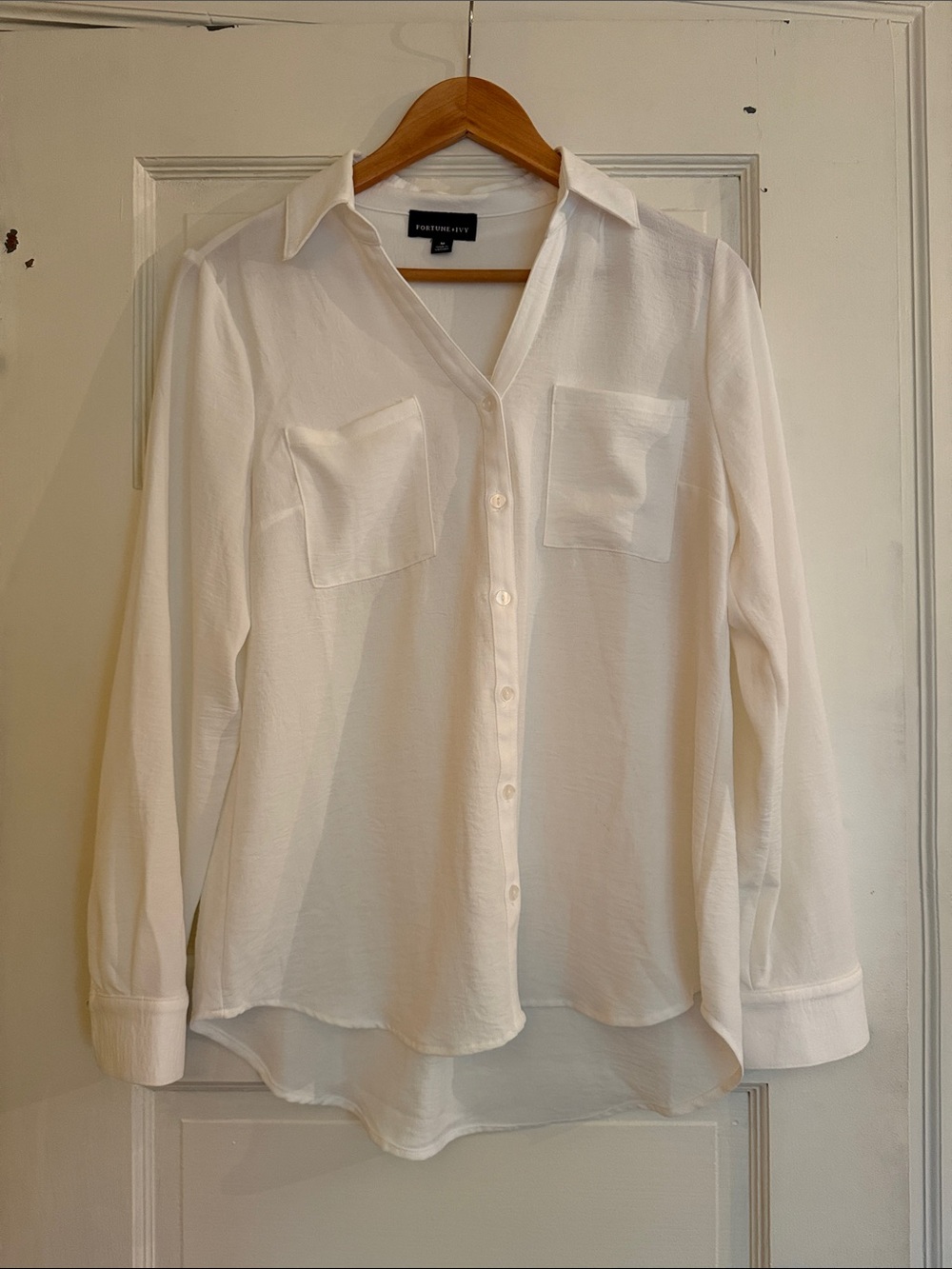 Classic White Collared Button-Down